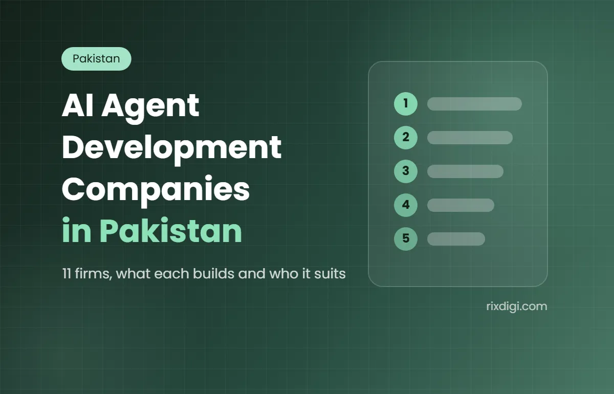 Cover: AI agent development companies in Pakistan, 11 firms compared