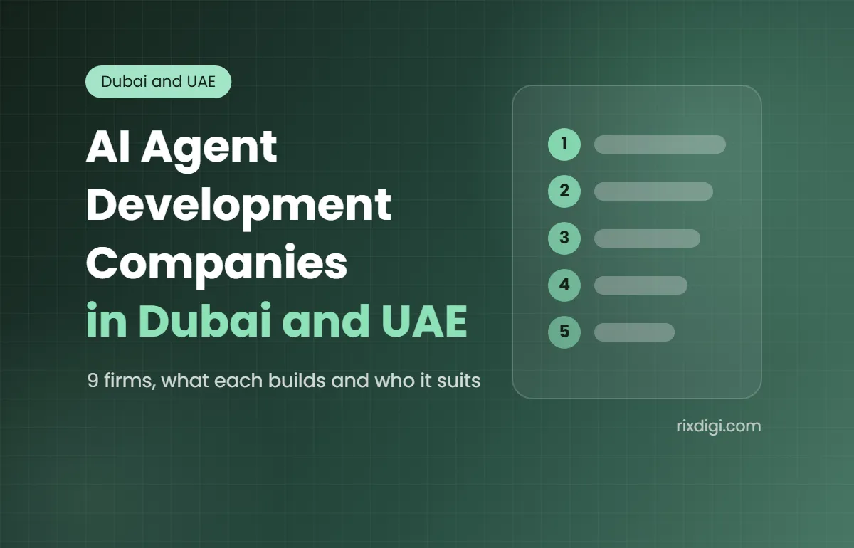 Cover: AI agent development companies in Dubai and the UAE, 9 firms compared